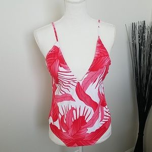 New cupshe pink and white one piece swimsuit